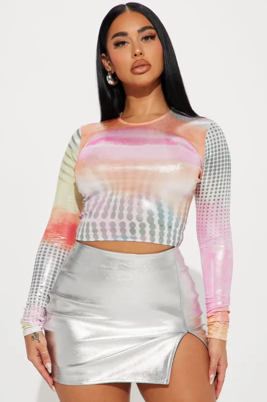 Glazed Glamour Long Sleeve Top - Multi Color sold by Fashion Nova