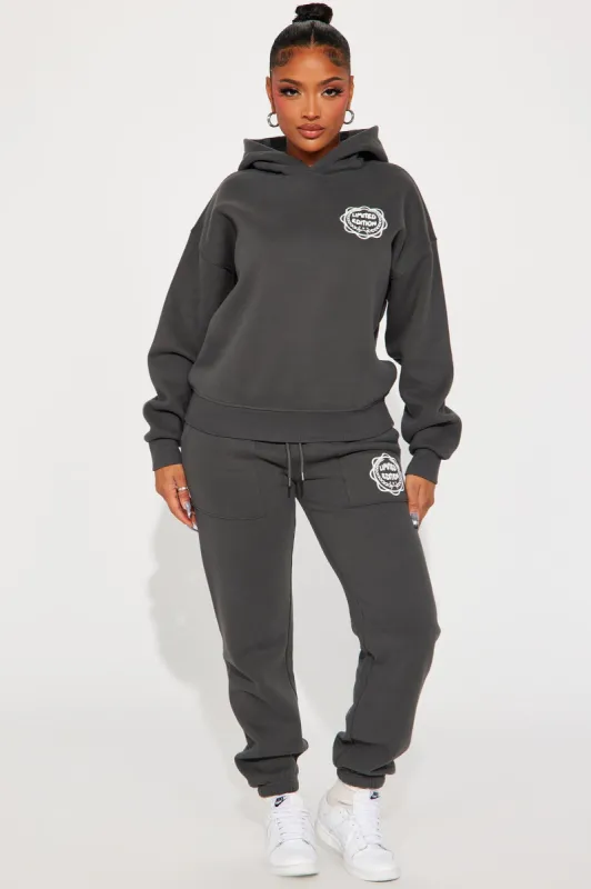 Limited Edition Sweatpant Set - Charcoal sold by Fashion Nova
