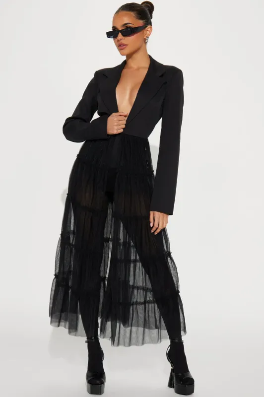 Sofia Mesh Blazer - Black sold by Fashion Nova