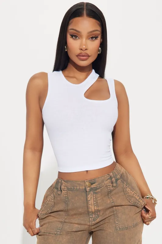 Seen Your Type Tank Top - White sold by Fashion Nova