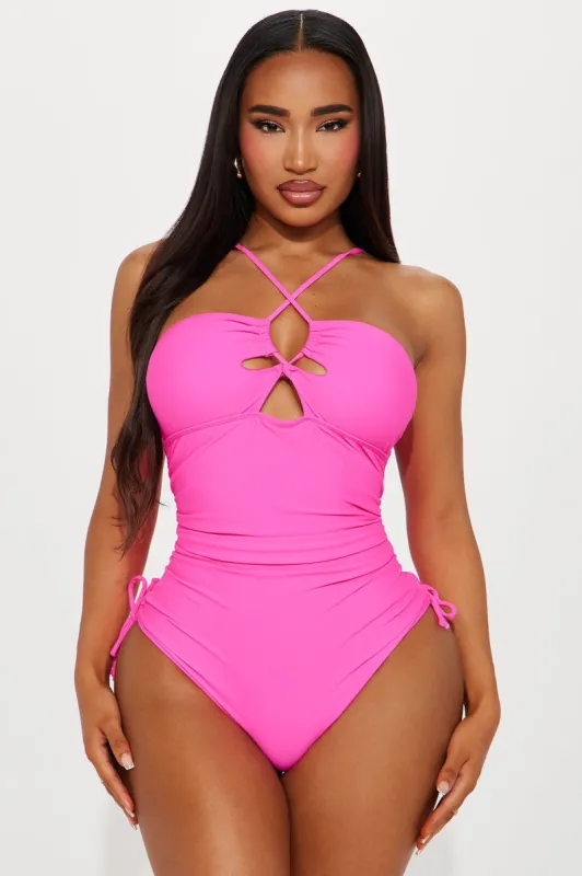 Roxanna 1 Piece Swimsuit - Hot Pink sold by Fashion Nova