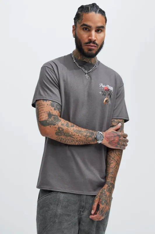 Pain & Beauty Short Sleeve Tee - Charcoal sold by Fashion Nova