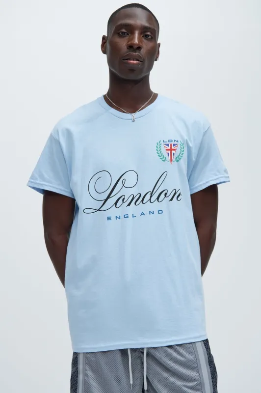 London Official Short Sleeve Tee - Light Blue sold by Fashion Nova