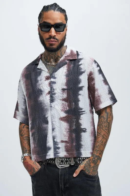 Notre Tie Dye Shirt - Brown/combo sold by Fashion Nova