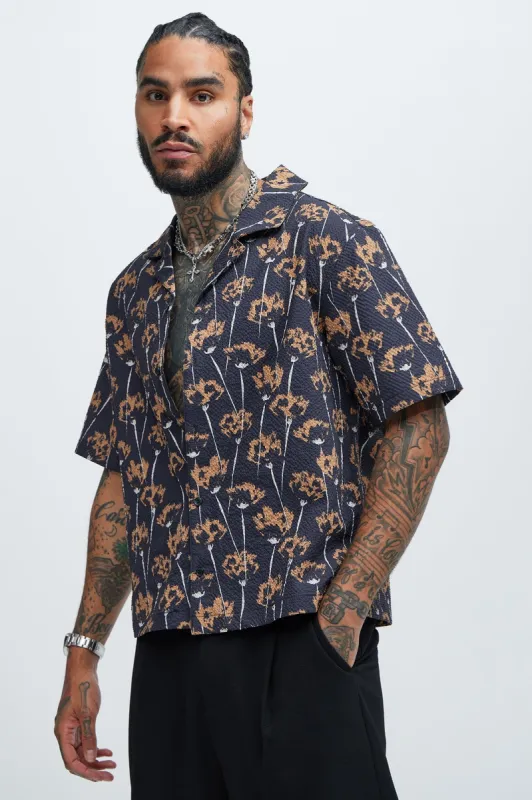 Raven Textured Shirt - Brown/combo sold by Fashion Nova