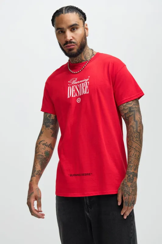 Burning Desire Short Sleeve Tee - Red sold by Fashion Nova