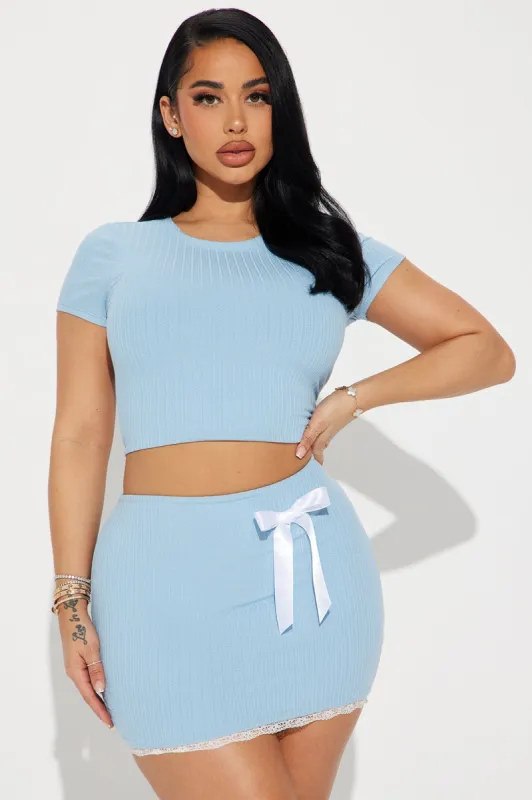 Sugary Sweet Skirt Set - Light Blue sold by Fashion Nova