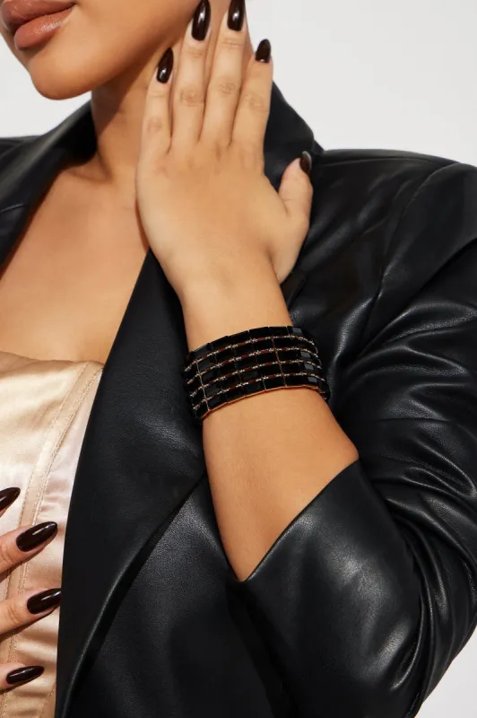 Attention Seeker Bracelet  - Gold/Black sold by Fashion Nova