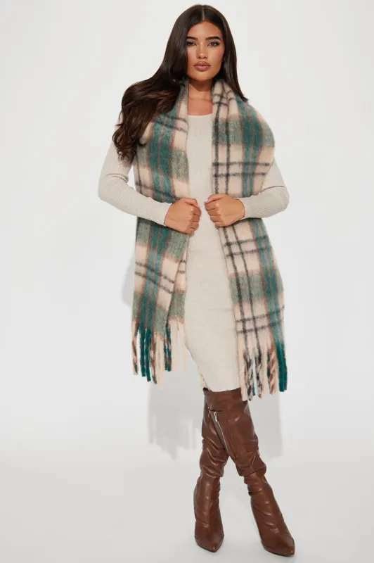Cozy And Casual Scarf - Taupe/combo sold by Fashion Nova