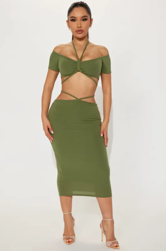 Lulee Skirt Set - Olive sold by Fashion Nova