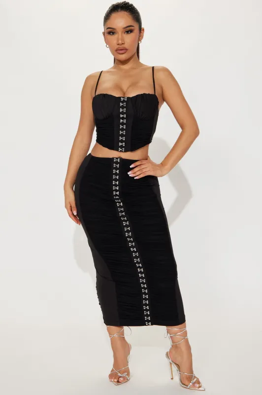 Zelia Mesh Skirt Set - Black sold by Fashion Nova