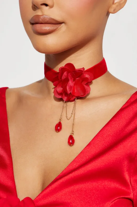 Roses For All Choker - Red sold by Fashion Nova
