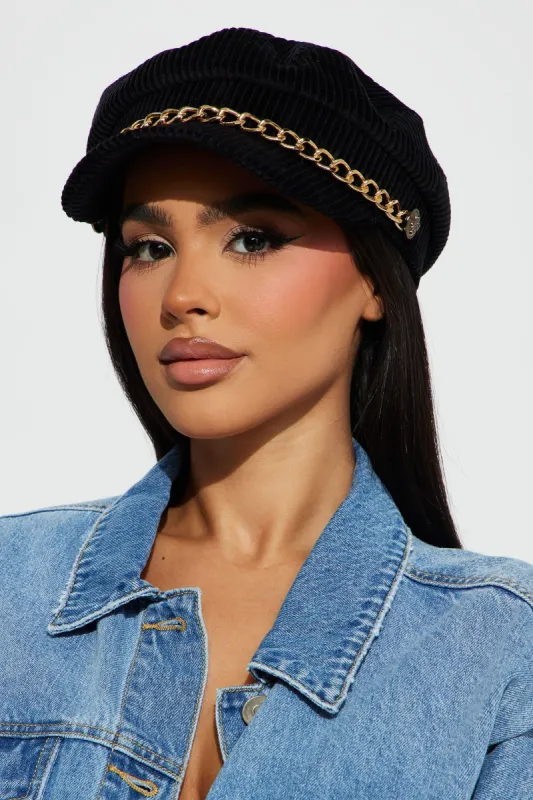 Mon Cheri Cabbie Hat - Black sold by Fashion Nova