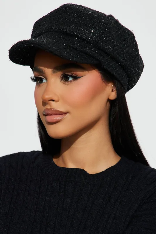 Night Out On Broadway Cabbie Hat - Black sold by Fashion Nova