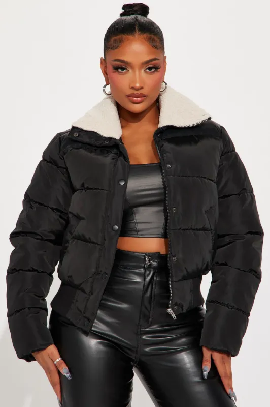 Self Made Puffer Jacket - Black sold by Fashion Nova