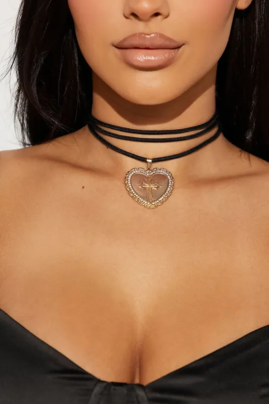 Lovely Cross Necklace - Gold sold by Fashion Nova