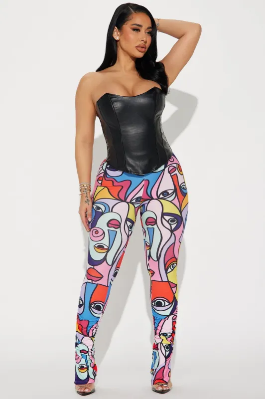 Bree Marie Faced Stacked Legging - Multi Color sold by Fashion Nova