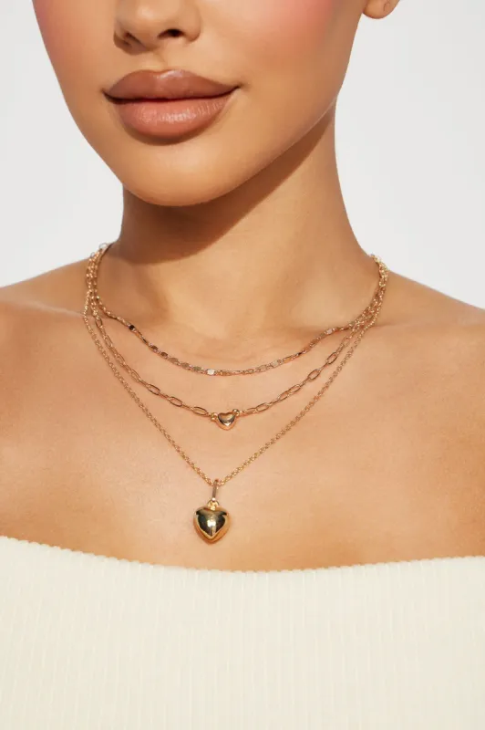 With Love Layered Necklace - Gold sold by Fashion Nova