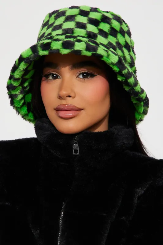 Check Me Out Bucket Hat - Black/Green sold by Fashion Nova