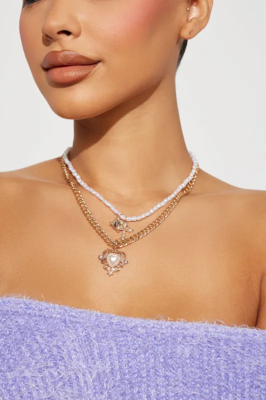 Favorite Girls Layered Necklace - Gold sold by Fashion Nova