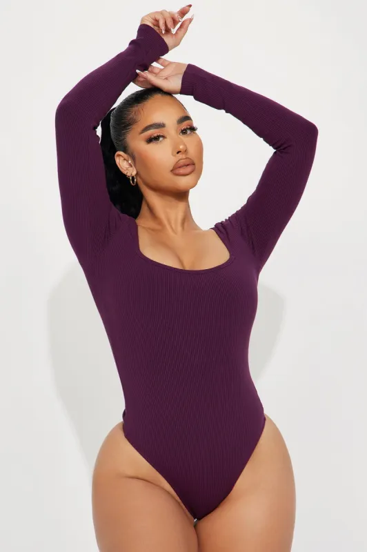 Arianna Snatched Bodysuit - Plum sold by Fashion Nova