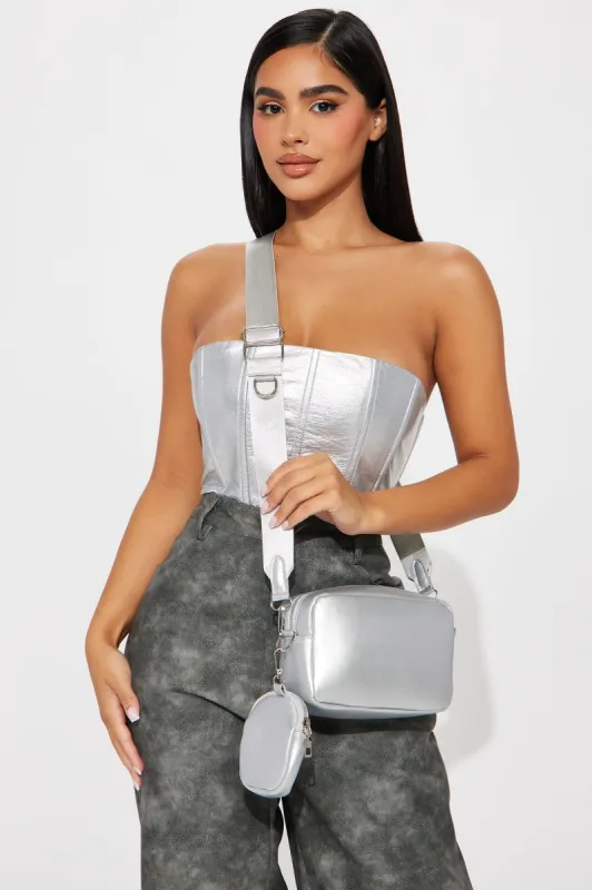 Got Everything I Need Crossbody Bag - Silver sold by Fashion Nova