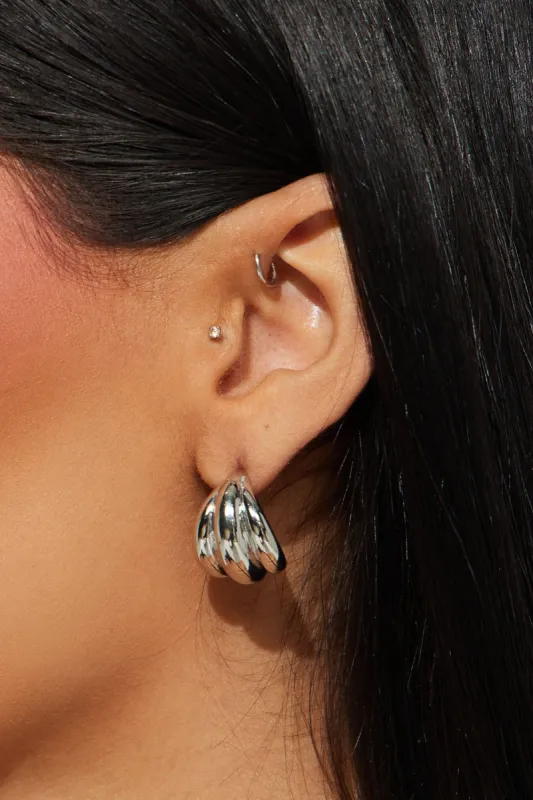 Nicola Earrings - Silver sold by Fashion Nova