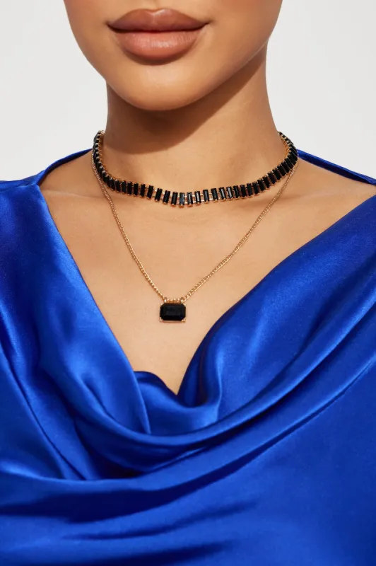 Stone Gala Layered Necklace - Gold/combo sold by Fashion Nova