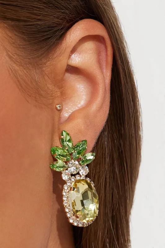 Pina Coladas Please Earrings - Yellow/combo sold by Fashion Nova