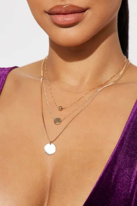 Classic Girl Layered Necklace - Gold sold by Fashion Nova