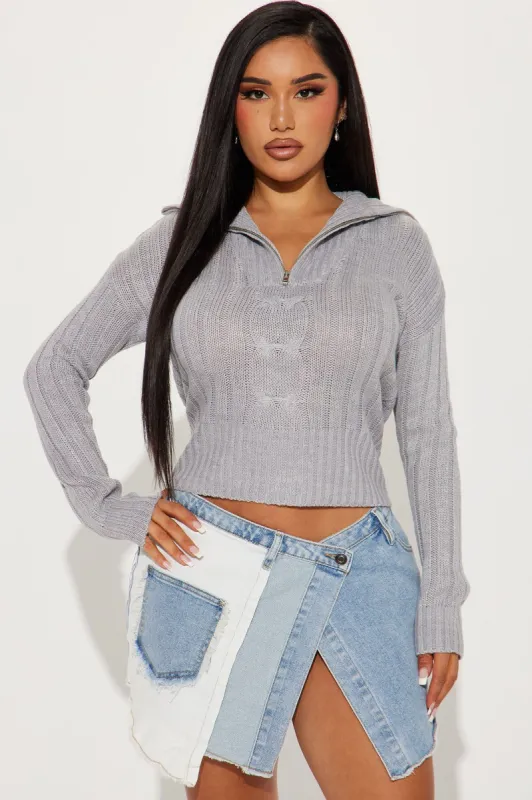 Isabelle Sweater - Heather Grey sold by Fashion Nova