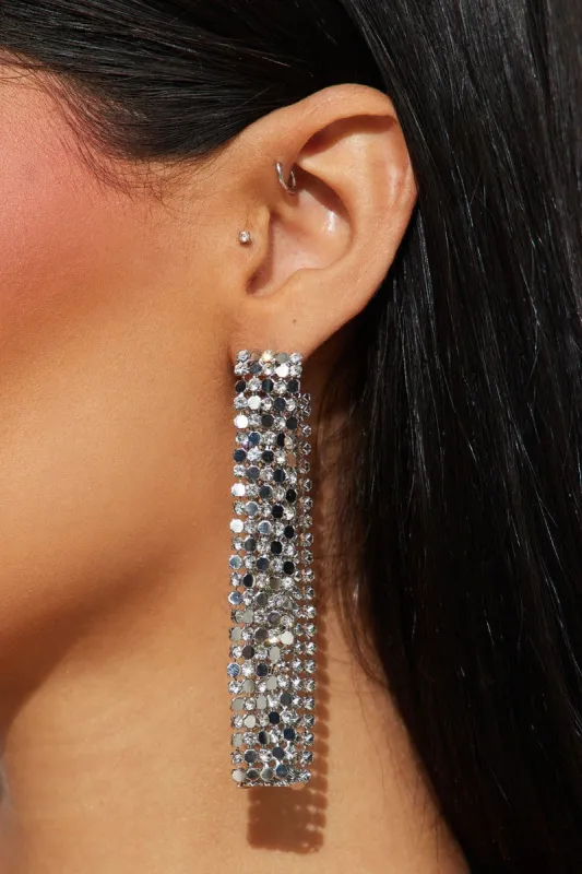 Glamourous Drop Earrings - Silver sold by Fashion Nova
