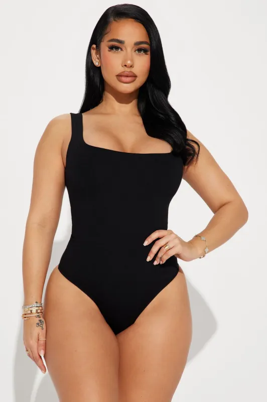 Just In Time Bodysuit - Black sold by Fashion Nova