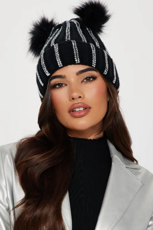 Dazzling Cutie Beanie - Black sold by Fashion Nova