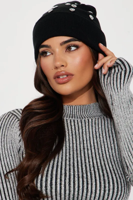 Don't Mess With My Heart Beanie - Black sold by Fashion Nova