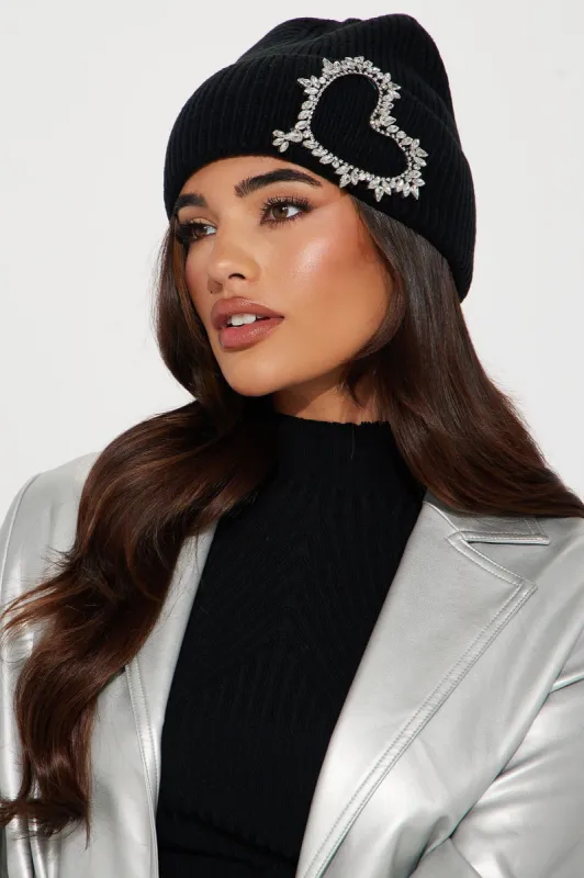 Cold Hearted Beanie - Black sold by Fashion Nova