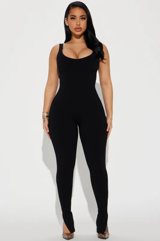 Libby Snatched Jumpsuit - Black sold by Fashion Nova
