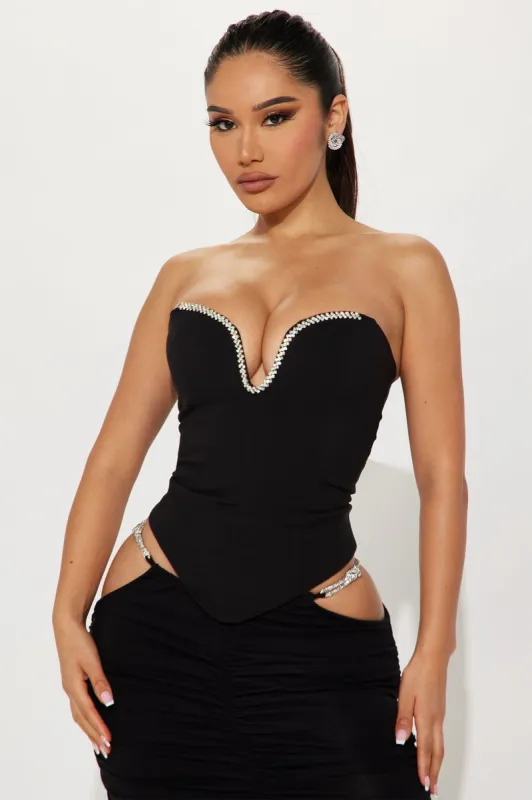 Verity Tube Top - Black sold by Fashion Nova