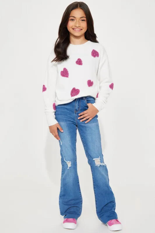 Mini Best Stretch Ripped High Rise Bootcut Jeans - Blue Wash sold by Fashion Nova