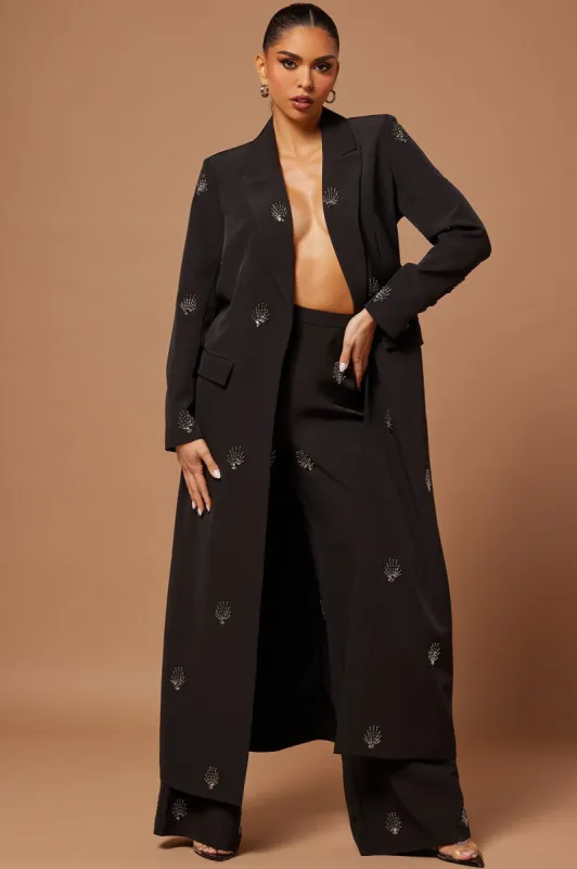 Natalia Embellished Pants - Black sold by Fashion Nova