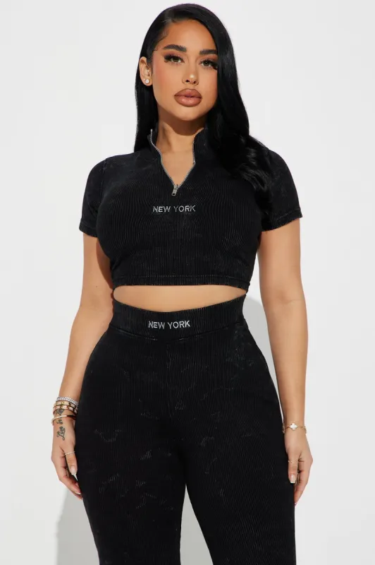 Sexy In The City Washed Top - Black Wash made by Fashion Nova