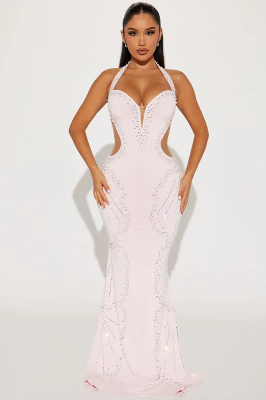 Anna Embellished Gown - Pink sold by Fashion Nova