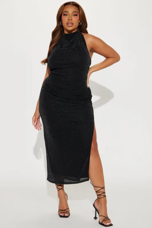 A Night Out Maxi Dress - Black sold by Fashion Nova