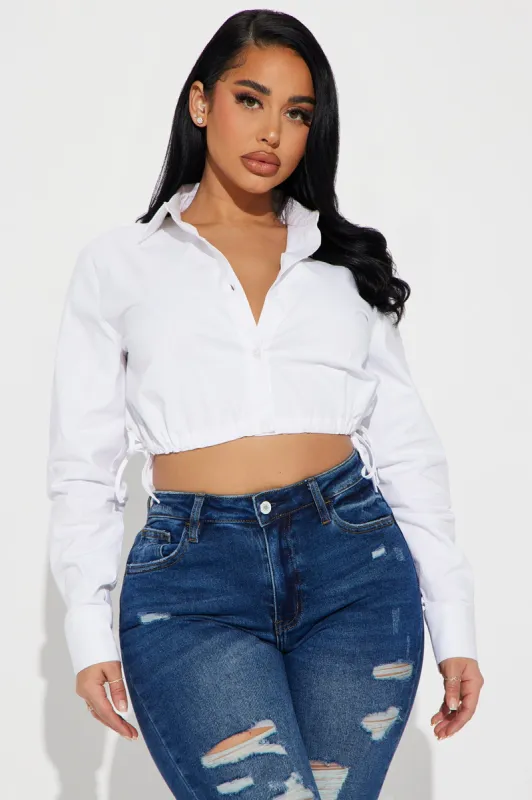 Denise Shirt - White sold by Fashion Nova