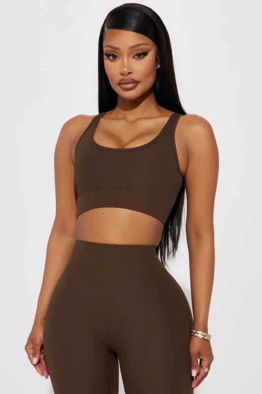 Push It Seamless Sports Bra - Olive sold by Fashion Nova