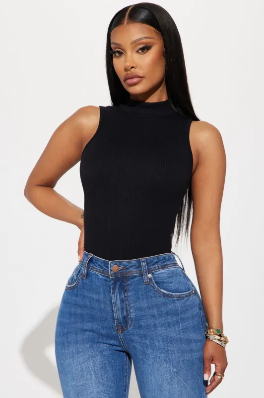 Stay Timeless Ribbed Tank Top - Black made by Fashion Nova
