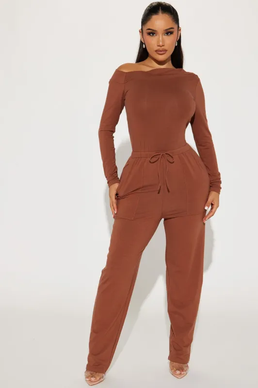Switching Looks Jumpsuit  - Chocolate sold by Fashion Nova