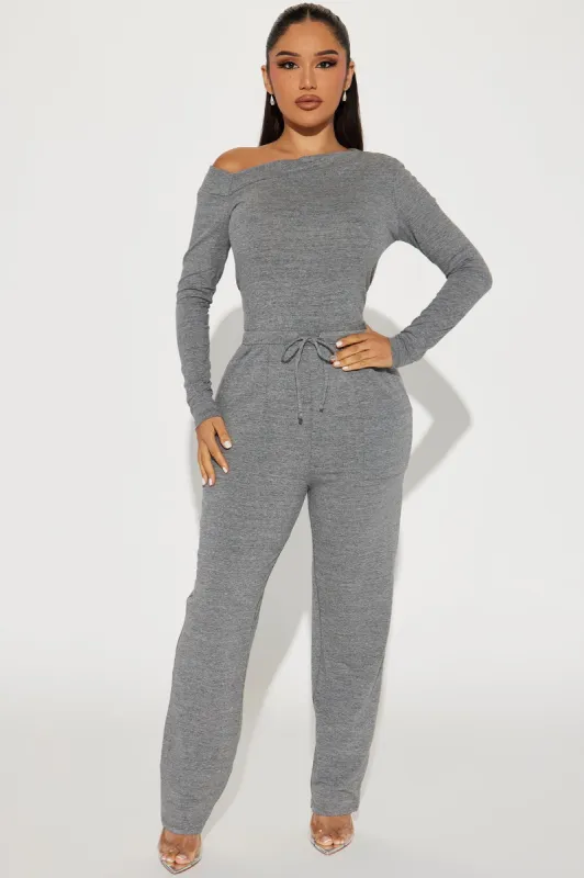 Switching Looks Jumpsuit  - Charcoal sold by Fashion Nova
