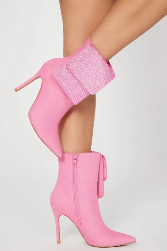 Nothing But Trouble Heeled Boots - Pink sold by Fashion Nova