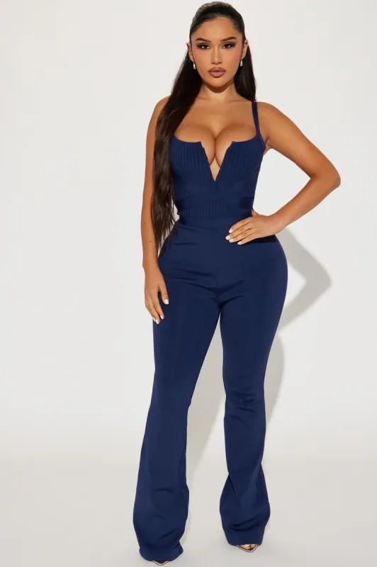 Misty Bandage Jumpsuit - Navy sold by Fashion Nova
